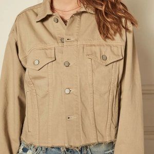 NWOT Boyish The Harvey Cropped Oversized Jacket